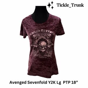 Avenged Sevenfold Next Level Apparel Maroon Graphic Tee